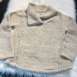 Nordstrom Sherpa Cream Cowl Neck Pullover Sweater Z By Zella Size Large L
